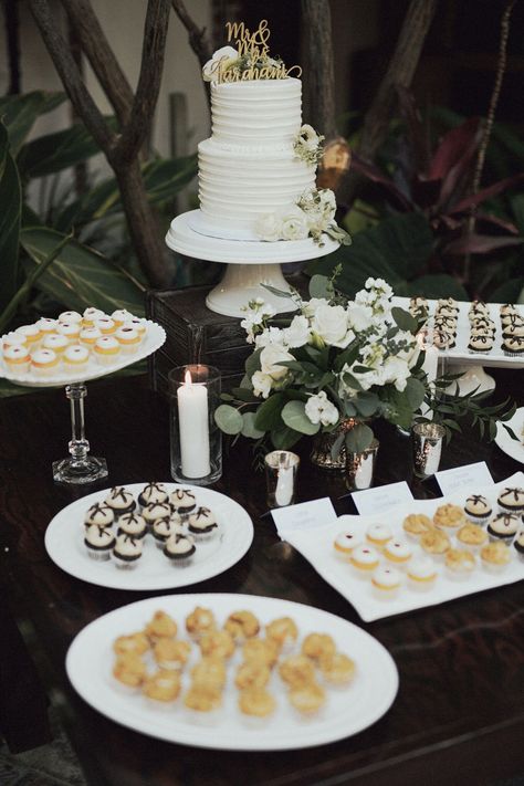 White And Green Dessert Table, Simple Wedding Cake And Dessert Table, Simple Elegant Dessert Table, Wedding Cake Show Display, Wedding Dessert Table Simple, Minimal Dessert Table, Cake And Dessert Table Wedding, Simple Dessert Table Wedding, Wedding Mini Cupcakes