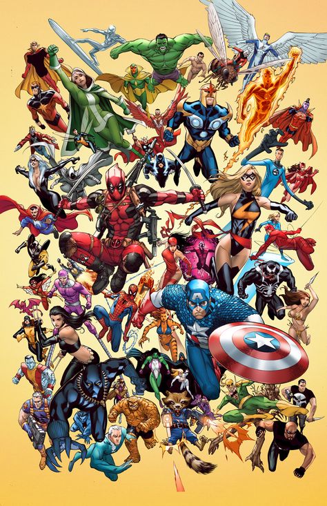 Marvel Poster by deffectx on @DeviantArt Univers Marvel, Marvel Characters Art, Marvel Superhero Posters, Marvel Artwork, Avengers Comics, Arte Dc Comics, Marvel Comics Wallpaper, Marvel Posters, Marvel Vs Dc