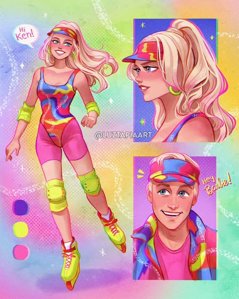 Barbie Fanart Movie, Barbie Fan Art, Doll Fanart, Luz Tapia Art, Barbie Drawing, Greta Gerwig, Barbie Cartoon, Disney Princess Art, Arte Inspo