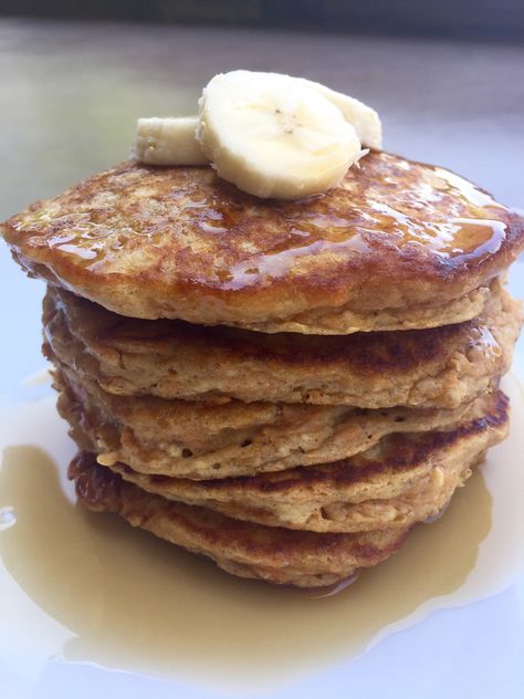 Sweet Potato Banana Pancakes • Good Thyme Kitchen Sweet Potato Banana, Sweet Pancakes, Smashed Sweet Potatoes, Banana Butter, Banana Pancakes Recipe, Sweet Potato Pancakes, Muffin Bread, Pumpkin Spice Syrup, Potato Pancakes