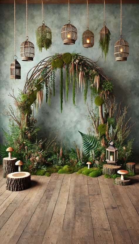 17+ Stunning Backdrop Decoration Ideas to Elevate Any Event 🎉✨ Enchanted Forest Backdrop Diy, Diy Wedding Backdrop Outdoor, Giant Flowers Backdrop, Circle Backdrop With Flowers, Hexagon Backdrop Wedding, Floral Backdrop Ideas, Enchanted Backdrop, Wedding Flower Wall Backdrop, Backdrop Decoration Ideas