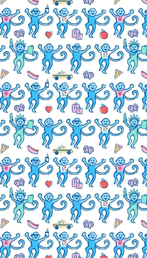 New York Roller Rabbit, Roller Rabbit Monkey, Summer Prints Wallpaper, Preppy Wall Collage, Wallpaper Preppy, Preppy Prints, Iphone Wallpaper Preppy, Rabbit Wallpaper, Monkey Wallpaper