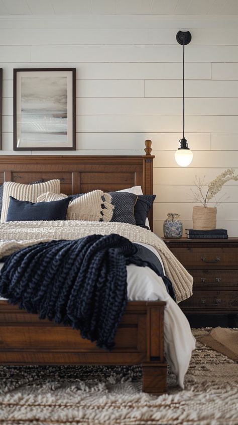 15 Enchanting Moody Bedroom Inspirations - Planted Shack National Park Bedroom, Moody Farmhouse Bedroom, Modern Moody Bedroom, Dark Wood Bed Frame, Dark Wood Bed, Moody Decor, European Cottage, Moody Aesthetic, Moody Bedroom