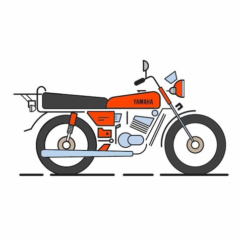 Rx Bike Drawing, Yamaha Rx100 Drawing, Rx 100 Yamaha Drawing, Rx100 Drawing, Rx 100 Yamaha Wallpaper Cartoon, Motorcycle Doodle, Ravana Images, Ravana Images Hd, Bikes Illustration