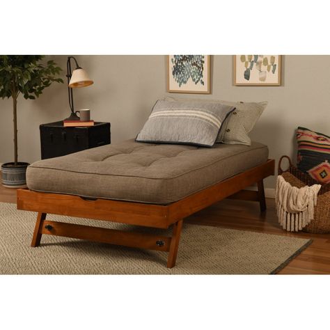 Winston Porter Jamaka Solid Wood Pop Up Bed with Mattress & Reviews | Wayfair Pop Up Trundle, Wood Daybed, Twin Mattress Size, House Color Schemes, Daybed With Trundle, Twin Size Bedding, Guest Bed, Beds For Sale, Bedroom Furniture Beds