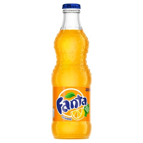 Fanta Aesthetic Orange, Fanta Bottle, Glass Soda Bottles, Food Engineering, Fanta Orange, Orange Juice Bottle, Coca Cola Glass Bottle, Fanta Can, Bottle Drawing