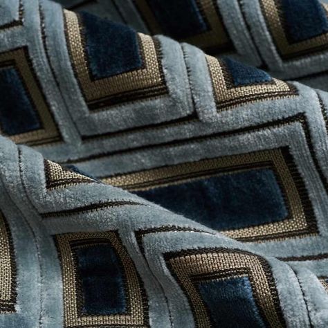 Upholstry Fabric, Aztec Home Decor, Fabric For Furniture, Modern Upholstery Fabric, Maze Design, Striped Upholstery Fabric, Dark Blue Velvet, Green Velvet Fabric, Fabric Photography