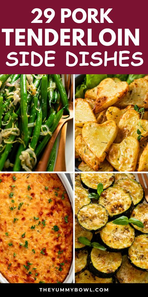 side dishes. Tenderloin Side Dishes, Pork Tenderloin Side Dishes, Pork Tenderloin Sides, Best Pork Tenderloin, Pork Side Dishes, Zucchini Side Dish Recipes, Roast Pumpkin Salad, Bbq Pork Tenderloin, Baked Pork Tenderloin