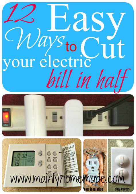 Easy ways to cut electric bill in half Energy Saving Tips, Save Electricity, Budget Saving, Savings Plan, Frugal Tips, Saving Ideas, Frugal Living Tips, Money Saver, Green Energy