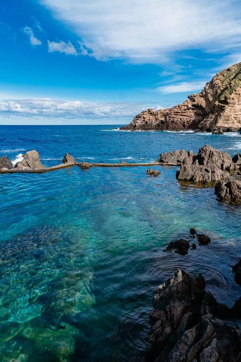 Porto Moniz Natural Swimming Pools - The Ultimate Guide Porto Moniz, Natural Swimming Pools, Natural Pool, Portugal Travel, Travel Inspo, Holiday Travel, Cool Places To Visit, Amazing Photography, Places To See