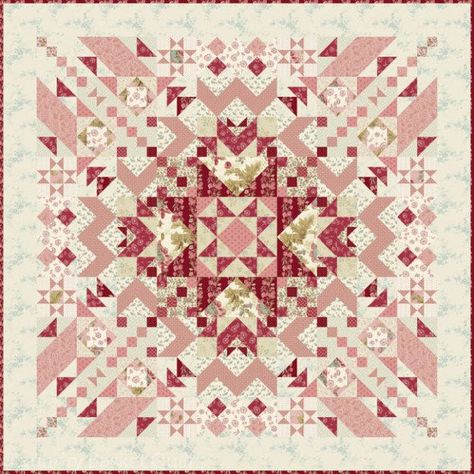 Mystery Quilt Patterns, Super Bloom, Basket Quilts, Red And White Quilts, Spring Quilts, Laundry Basket Quilts, Medallion Quilt, Sampler Quilts, Mystery Quilt