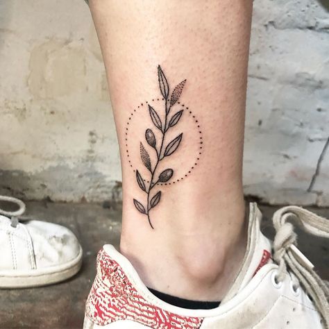 Whimsy Tattoo, Greece Tattoo, Olive Tattoo, Olive Branch Tattoo, Branch Tattoo, Stick N Poke Tattoo, Sweet Tattoos, Hand Poked Tattoo, Hip Tattoo