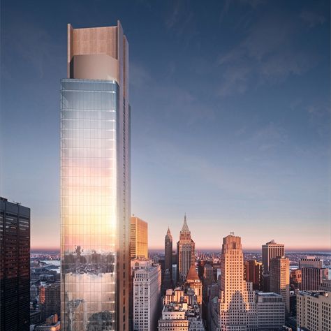 New details and interior renderings of Uruguayan architect Rafael Viñoly's latest residential skyscraper for New York City have been released. Skycrapper Design, Skyscraper New York, 432 Park Avenue, New York Architecture, Skyscraper Architecture, Downtown New York, Downtown Manhattan, Tower Design, After 4