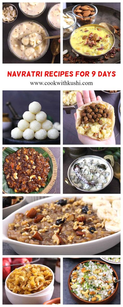 food that is allowed to eat during Navratri festival 9 Days Of Navratri, Navratri Recipes, Fasting Recipes, Sweet Savory Recipes, Herbalife Recipes, Navratri Festival, Diwali Food, Pub Food, Tasty Healthy