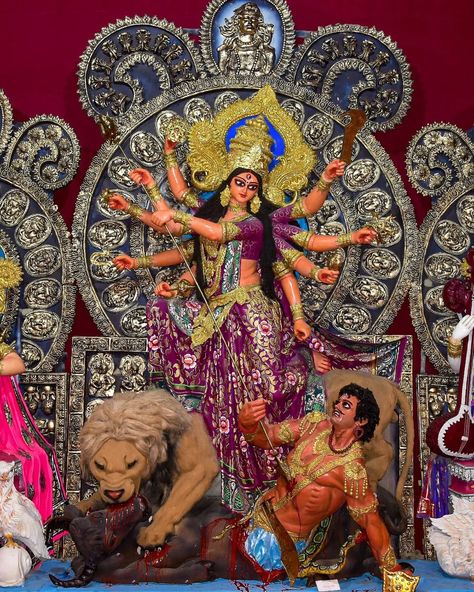 Durga Murti, Durga Puja Wallpaper, Maa Durga Hd Wallpaper, Durga Idol, Navratri Devi Images, Lord Brahma, Devi Maa, Maa Durga Photo, Durga Mata