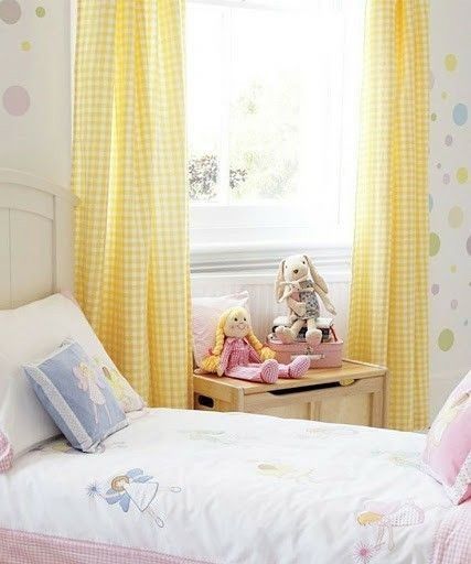 Pink Cottages, Boys Bedroom Curtains, Gingham Curtains, Pastel Gingham, Headboard Curtains, Homemade Curtains, Brown Curtains, Yellow Curtains, Cheap Curtains