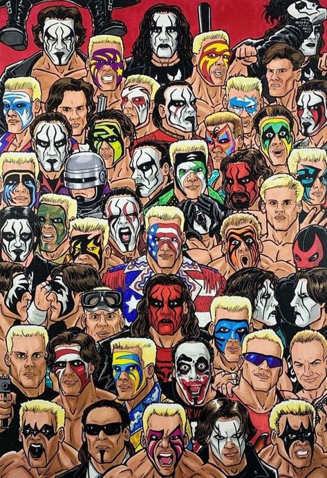 Sting Wrestler, Sting Wwe, Sting Wcw, Dish Room, Wwe Art, Wwf Superstars, World Championship Wrestling, Grim Reaper Art, Wrestling Posters