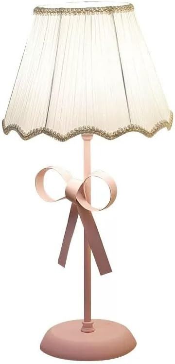 ISSPTYB Nordic White Table Lamp for Girl Bedroom Single Cute Bow Pink Table Lamp with Fabric Shade Decorative Modern Bedside Night Light Coastal Nightstand Desk Lighting for Kids Bedroom Reading - Amazon.com Girls Bedroom Lamp, Coastal Bedside Table, Desk Lamp Ideas, Coastal Nightstand, Modern Bedside Lighting, Nightstand Lighting, Girls Lamp, Desk Lighting, Nightstand Desk