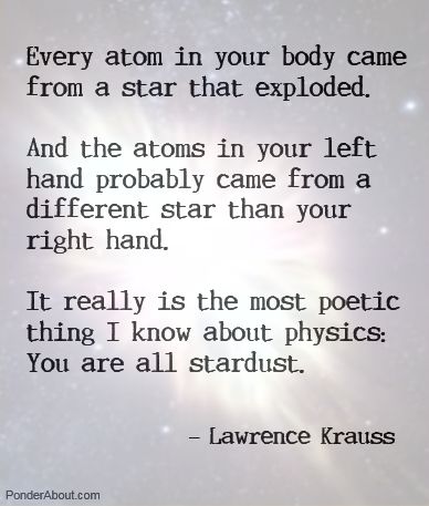 every atom came from a star - Google Search Stardust Quotes, Power Of Love, E Mc2, Mental Training, Bohol, The Power Of Love, New Energy, A Quote, Stardust