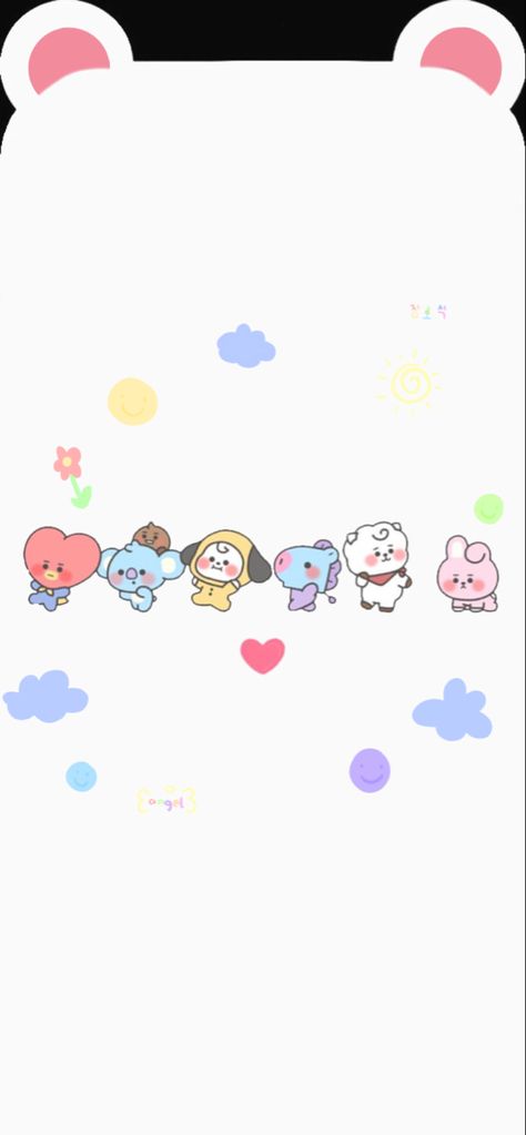 BT21 bear ears wallpaper Ear Wallpaper Xiaomi Aesthetic, Ear Wallpaper Samsung Aesthetic, Bear Ear Wallpaper Iphone, Bear Ear Wallpaper, Ear Wallpaper, Cute Background Pictures, Bt21 Wallpaper, Iphone Wallpaper Bts, Wallpaper Iphone Lucu