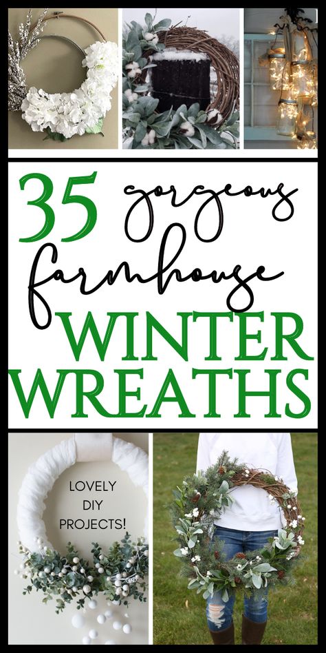 Need Non-Christmas winter decor? Here are 35 easy & gorgeous DIY winter wreaths that are perfect for after Christmas! Make a seamless transition from one season to the next- perfect for rustic, modern farmhouse, & minimalist home decor! Winter Front Door Wreath After Christmas, After Christmas Door Wreaths, Diy January Decor, Winter Wreaths For Front Door Diy Rustic, Wreaths For Winter After Christmas, Simple Winter Wreaths For Front Door, Simple Winter Wreath, After Christmas Decor Winter Decorations Living Rooms, Winter Door Decorations For Home