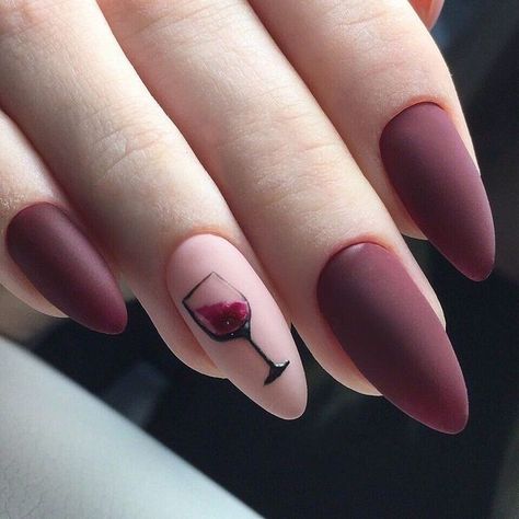 Burgundy Nail Designs, Shiny Nails Designs, Nail Art Noel, Kutek Disney, Wine Nails, Christmas Gel Nails, Nail Art Designs Videos, Acrylic Nails Coffin Short, Short Acrylic Nails Designs