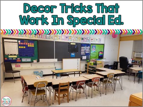 Sometimes special education classrooms require different decor and organization tips than regular education classrooms. Try out these 3 special education classroom tested ideas! Sped Classroom, Self Contained Classroom, Classroom Strategies, Easy Lessons, Resource Room, Classroom Jobs, Special Education Students, Education Organization, Education Motivation