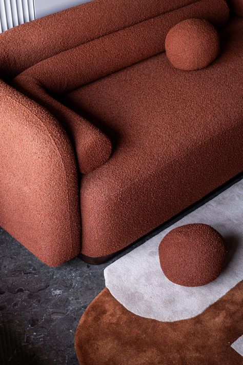 Autumn Whisper Boucle Sofa Terracotta Sofa, Rust Coloured Sofa, Beige Boucle Sofa, Boucle Sofa Green, Boucle Sofa Orange, Brown Boucle Sofa, 2 Seater Sofa Boucle, Red Sofa, Brick Red