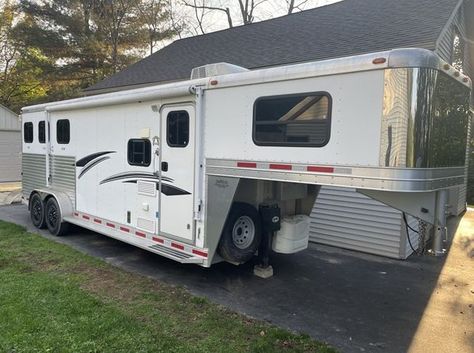 Cabinets For Storage, Horse Trailers For Sale, Horse Trailer Living Quarters, Painted Post, Trailer Living, Horse Trailers, Horse Trailer, Trailers For Sale, Kayak Fishing