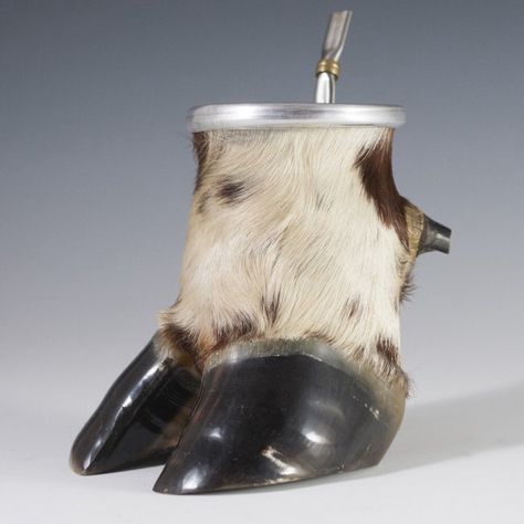 Cow Hoof Mate Cup & Straw. An odd curiosity. Minotaur Fighter, Cow Hoof, Cow Hooves, Library Office, Grass Fed Beef, Sustainable Practices, Animal Welfare, Garden Trowel, Gourds