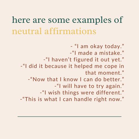 How Neutral Self-Talk Can Radically Change Your Life — THE EDGE Neutral Affirmations, I Am Okay, Healing Journaling, Manifestation Meditation, I Can Do Anything, Inspirational Quotes With Images, Positive Self Talk, Words Of Affirmation, Self Love Affirmations