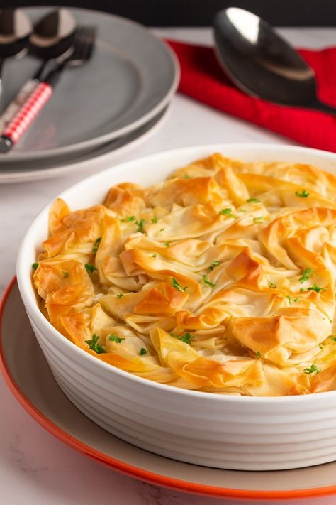 Chicken Pot Pie With Philo Dough, Chicken Pot Pie With Filo Pastry, Chicken Pot Pie Philo Dough, Philo Dough Chicken Pot Pie, Chicken Pot Pie Phyllo Dough, Chicken Pot Pie With Filo Dough, Phyllo Dough Pot Pie, Chicken Pot Pie With Phyllo Dough, Phyllo Chicken Pot Pie