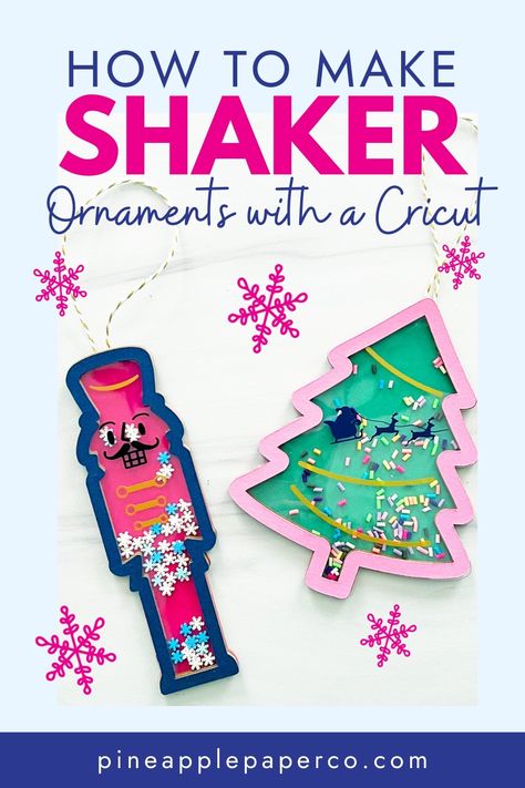 Make a festive ornament with a DIY Shaker Christmas Ornaments tutorial AND video for your Cricut! Elevate your holiday decor with a FREE SVG download, and craft the perfect-sized ornaments using your Cricut or Silhouette. Let the festive crafting begin! #DIYChristmas #Cricut Shaker Ornaments Christmas Diy, Cricut Felt Projects Christmas, Free Christmas Svg Files For Cricut, Shaker Christmas Ornaments, Shakers Diy, Shaker Ornaments, Cricut Videos, Paper Ornaments Diy, Handprint Christmas Tree