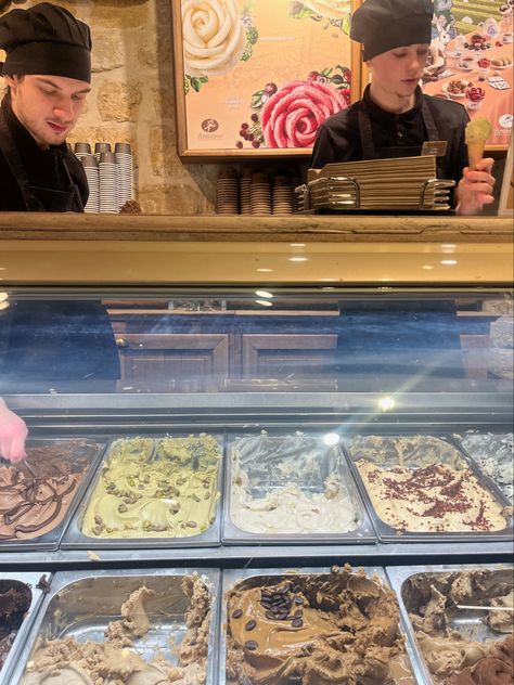 Ice cream/ gelato shop in Paris, France, aesthetic, food, dessert Paris Ice Cream Shop, France Aesthetic Food, Ice Cream Shop Aesthetic, Paris France Aesthetic, Ice Cream Gelato, Shop In Paris, Gelato Shop, France Aesthetic, Shop Aesthetic