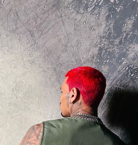 BREEZY on Instagram: "UNDER THE INFLUENCE 🎥 coming soon 👽" Chris Brown Hair, Brown Red Hair, Chris Brown Funny, Brown And Pink Hair, Chris Brown Wallpaper, Breezy Chris Brown, Dave East, Red Brown Hair, Black Men Street Fashion