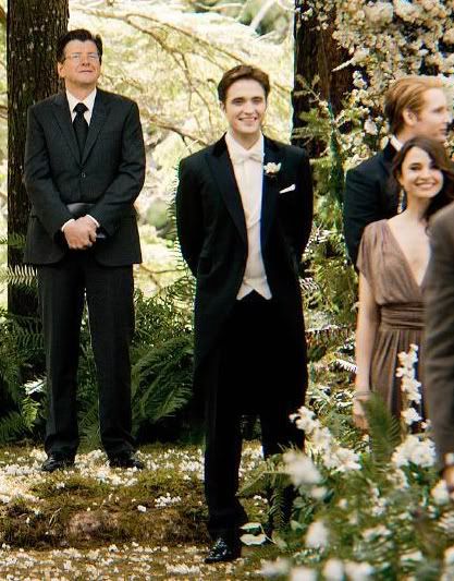 This better be Rob on my wedding day and Devon on yours! Haha :) Edward Cullen Wedding Suit, Edward Cullen Wedding, Cullen Wedding, Breaking Dawn Wedding, Edward Twilight, Man Smile, Twilight Saga Breaking Dawn, Wedding Stills, Robert Pattinson And Kristen