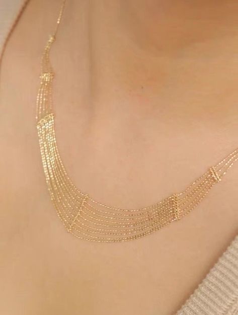 Valentines Wedding, Fancy Jewelry Necklace, Layered Chain Necklace, Layered Chain, Packaging Gift, Italian Jewelry, Necklace Design, Necklace Wedding, Fancy Jewelry