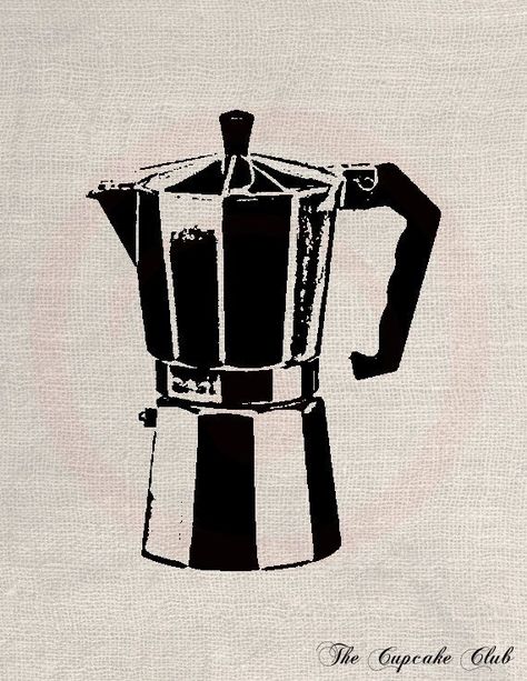 Image_07 Vintage Line Art, Italian Coffee Maker, Coffee Tattoos, Vintage Logos, Lino Art, Coffee Drawing, Posca Art, Coffee Illustration, Coffee Girl