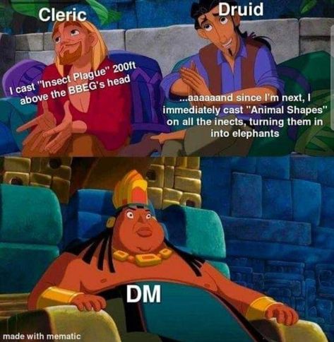 Dnd Official Art, Dnd Humor Memes Funny, Dungeons And Dragons Funny, Funny Dnd Character Ideas, Dnd Town Art, D&d Druid, Funny Dnd, Dnd Things, Dnd Druid