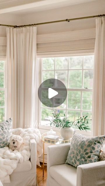 Kinsey Walsh | Home Decor • Design on Instagram: "✨ If you need more light in your home but still want the option for privacy, try switching out your shutters for drapes + shades. They look so beautiful and the shutters were hiding our pretty windows + view! ✨  🔗 comment SHOP for links or find them in my Amazon Storefront (under “photos”)  #Fountitonamazon #homedecor #homeinspo #interiordesign #amazonhome #ltkhome #ltkunder100 #homedesign" Roman Shade With Curtains, Bay Window Roman Shades, Outside Mount Roman Shades, Natural Paper, Bamboo Shades, Big Windows, Window Dressings, Porch Design, Amazon Storefront