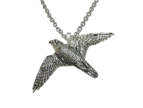 PRICES MAY VARY. The pendant is roughly 1 1/8 inch long by 2 inches wide The chain is roughly 19 1/2 inches long and comes with a lobster clasp. Comes in a box Falcon Bird, Necklaces Ideas, Peregrine Falcon, Heart Necklace Diamond, Pendant Watches, Bird Pendant, Necklace For Girlfriend, Mens Jewelry Necklace, Peregrine