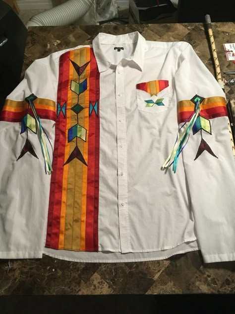 Men’s Ribbon Shirt Pattern, Ribbon Shirt Applique, Native Ribbon Shirts Men, Native American Ribbon Shirts Men, Mens Ribbon Shirt Native American, Mens Ribbon Shirts, Ribbon Shirt Diy, Ribbon Shirt Pattern, Ribbon Shirts Native American Men