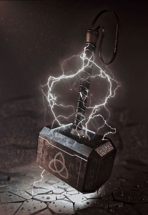 Thor Hammer Tattoo, Mjolnir Tattoo, Thor Tattoo, Hammer Tattoo, Disney Painting, Thor Wallpaper, Norse Tattoo, Nordic Tattoo, Marvel Superhero Posters