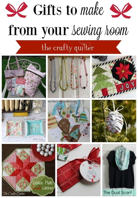 Gift ideas to make and give from your sewing room - The Crafty Quilter Diy Gifts For Quilters, Gifts To Sew, Sewn Gifts, Basting A Quilt, Easy Gifts To Make, Gifts For Quilters, Gift Ideas To Make, Pillow Cases Tutorials, Quick Projects