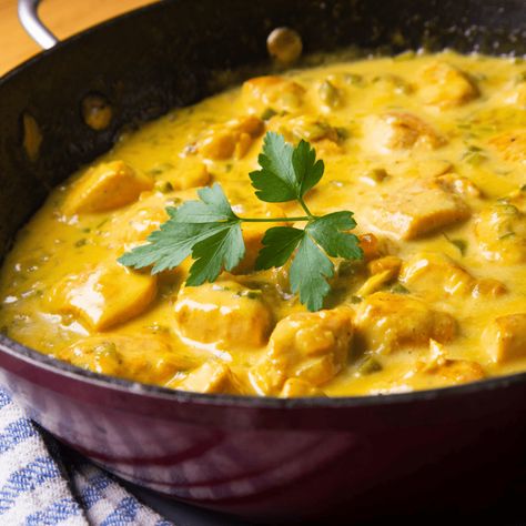 CURRIED BUTTERNUT SQUASH AND CHICKEN SOUP - Just Cook Butternut Squash And Chicken, Curried Butternut Squash, Chicken Squash, Chicken Curry Soup, Butcher Box, Curried Butternut Squash Soup, Butternut Soup, Seared Chicken Breast, Chicken And Butternut Squash