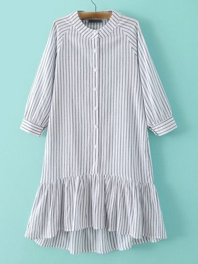 Mode Boho, Muslim Fashion Outfits, Striped Shirt Dress, Designs For Dresses, Ruffle Hem Dress, Stylish Dress Designs, Designer Dresses Indian, Kurta Designs, Hem Dress