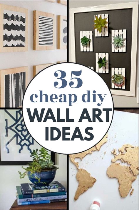 Plant Wall Diy, Cheap Diy Wall Art, Diy Wall Planter, Diy Wall Art Ideas, Inexpensive Art, Clay Wall Hanging, Colorful Wall Hanging, Seashell Wall Art, Simple Wall Decor