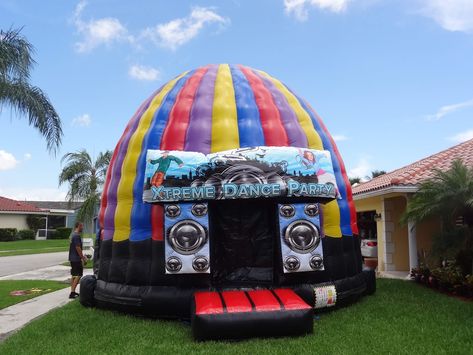 Glow In The Dark Bounce House, Black Bounce House, Inflatable Disco Ball, Disco Dome, Inflatable Nightclub, Inflatable Dome Events, Dance Dance Dance, Inflatable Rentals, Glow In Dark Party