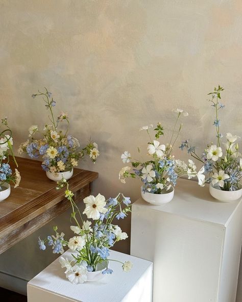 #floraldesign • Instagram Blue Yellow Weddings, Yellow Wedding, Wildflower Wedding, Hello Spring, Something Blue, Minimalist Wedding, Bud Vases, Styled Shoot, Wedding Season