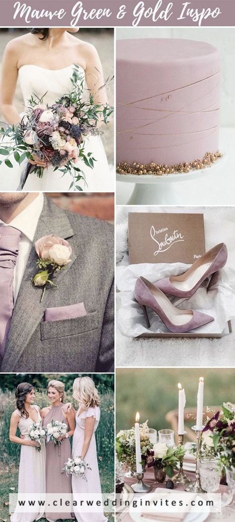 Mauve Gold Wedding, Mauve And Gold Wedding, Green And Gold Wedding, Navy Wedding Flowers, Navy And Blush, Pink Weddings, Fall Wedding Color Palette, Mauve Wedding, Gold Wedding Inspiration